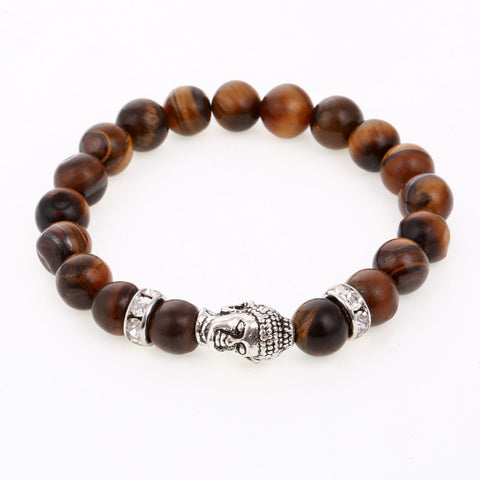 ZOSHI Men Chakra Jewelry Buddha Head Bracelet Female Bracelets Women Natural Stone Mala Beads Yoga Meditation Fashion Gifts