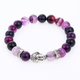 ZOSHI Men Chakra Jewelry Buddha Head Bracelet Female Bracelets Women Natural Stone Mala Beads Yoga Meditation Fashion Gifts