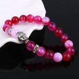 ZOSHI Men Chakra Jewelry Buddha Head Bracelet Female Bracelets Women Natural Stone Mala Beads Yoga Meditation Fashion Gifts