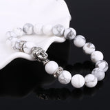 ZOSHI Men Chakra Jewelry Buddha Head Bracelet Female Bracelets Women Natural Stone Mala Beads Yoga Meditation Fashion Gifts